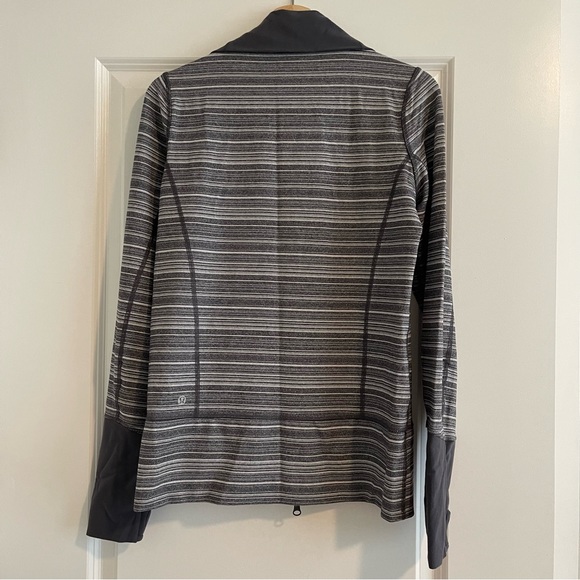 Lululemon Stride Jacket dark gray Stripes Galore - Picture 2 of 8